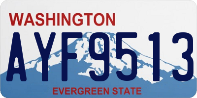 WA license plate AYF9513