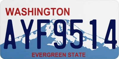 WA license plate AYF9514
