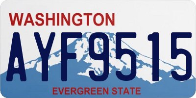 WA license plate AYF9515