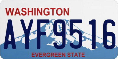 WA license plate AYF9516
