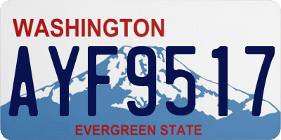 WA license plate AYF9517
