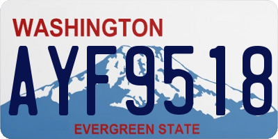 WA license plate AYF9518