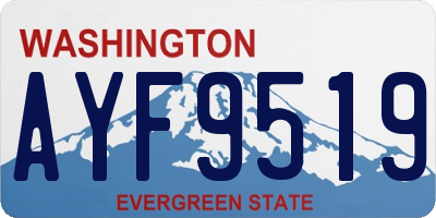 WA license plate AYF9519