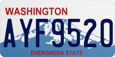 WA license plate AYF9520