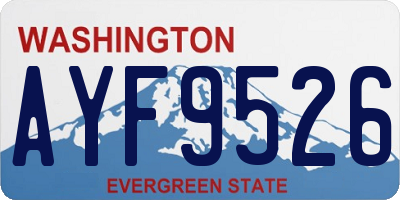 WA license plate AYF9526