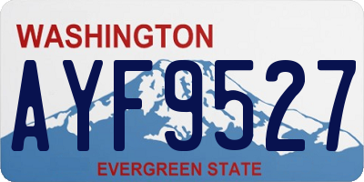 WA license plate AYF9527