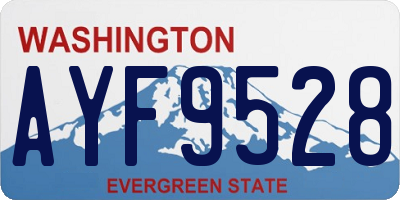 WA license plate AYF9528