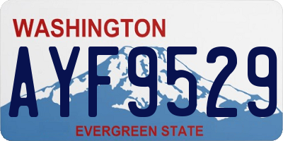 WA license plate AYF9529