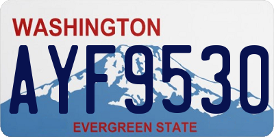 WA license plate AYF9530