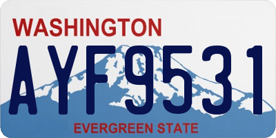 WA license plate AYF9531