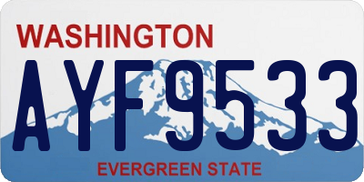 WA license plate AYF9533