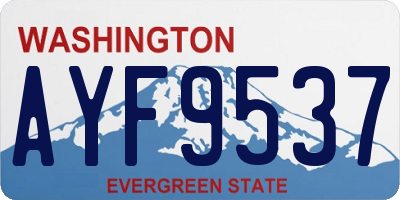 WA license plate AYF9537
