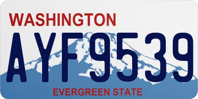 WA license plate AYF9539