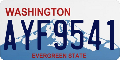 WA license plate AYF9541