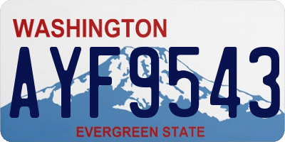 WA license plate AYF9543