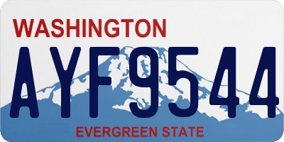 WA license plate AYF9544