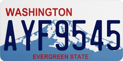 WA license plate AYF9545