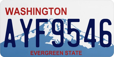 WA license plate AYF9546