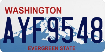WA license plate AYF9548
