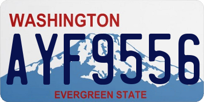 WA license plate AYF9556
