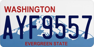 WA license plate AYF9557