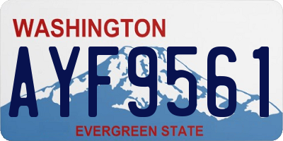 WA license plate AYF9561