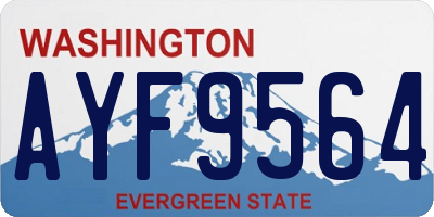 WA license plate AYF9564