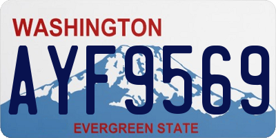 WA license plate AYF9569