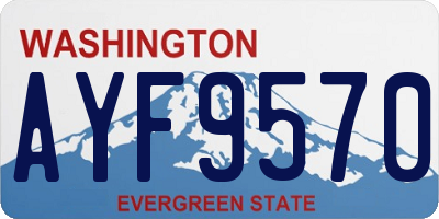 WA license plate AYF9570