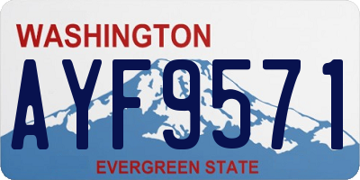 WA license plate AYF9571