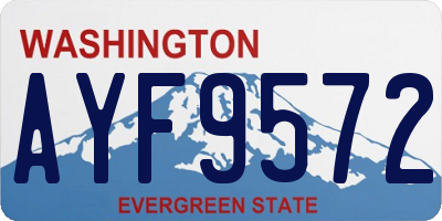 WA license plate AYF9572