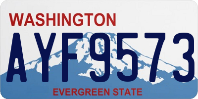 WA license plate AYF9573