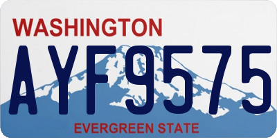 WA license plate AYF9575