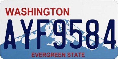 WA license plate AYF9584