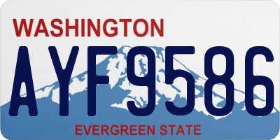 WA license plate AYF9586