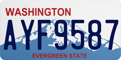 WA license plate AYF9587