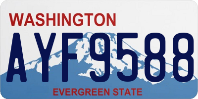 WA license plate AYF9588