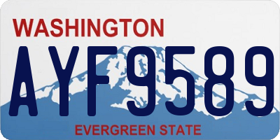 WA license plate AYF9589