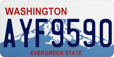 WA license plate AYF9590
