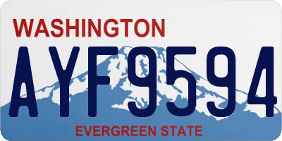 WA license plate AYF9594