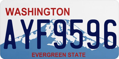 WA license plate AYF9596