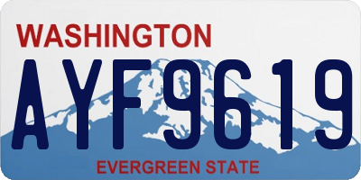 WA license plate AYF9619