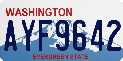 WA license plate AYF9642