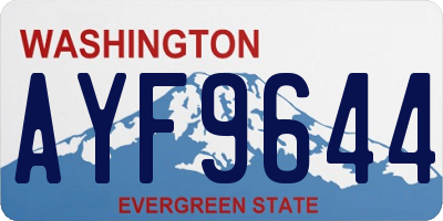 WA license plate AYF9644
