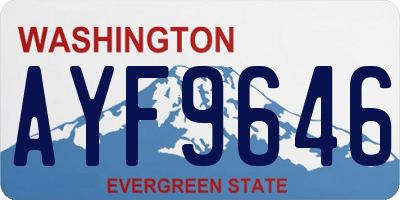 WA license plate AYF9646