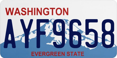WA license plate AYF9658