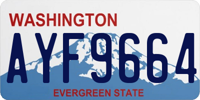 WA license plate AYF9664