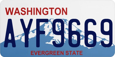 WA license plate AYF9669