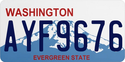 WA license plate AYF9676