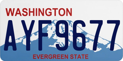 WA license plate AYF9677
